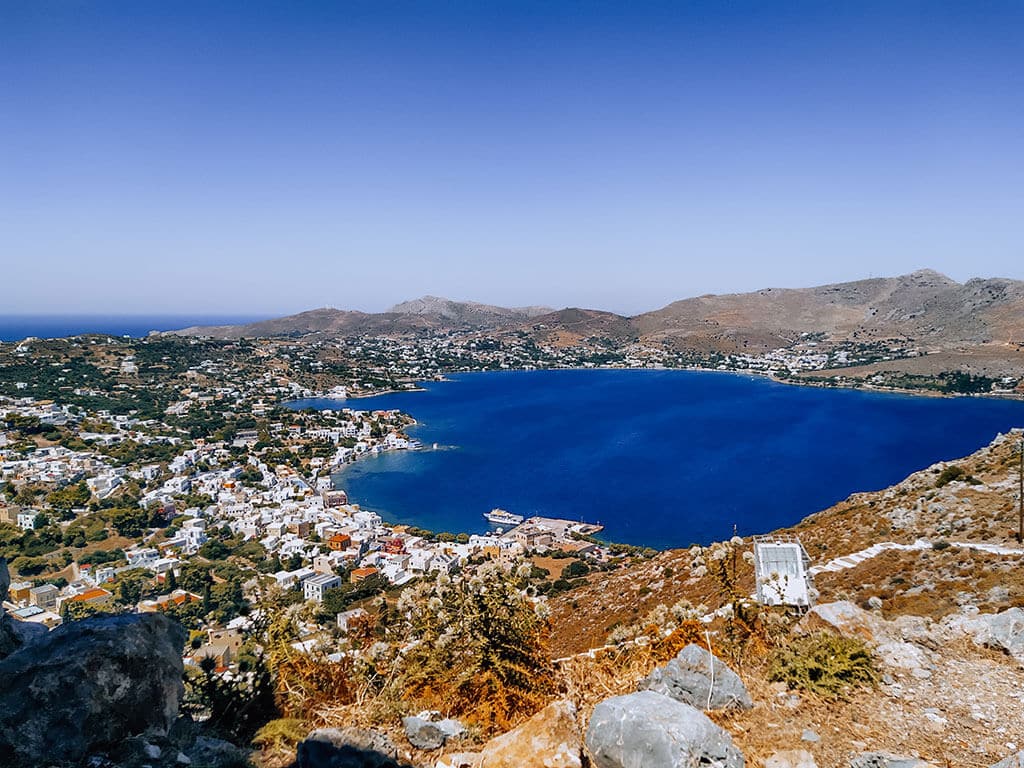 Λέρος: θέα από το κάστρο - φωτογραφία